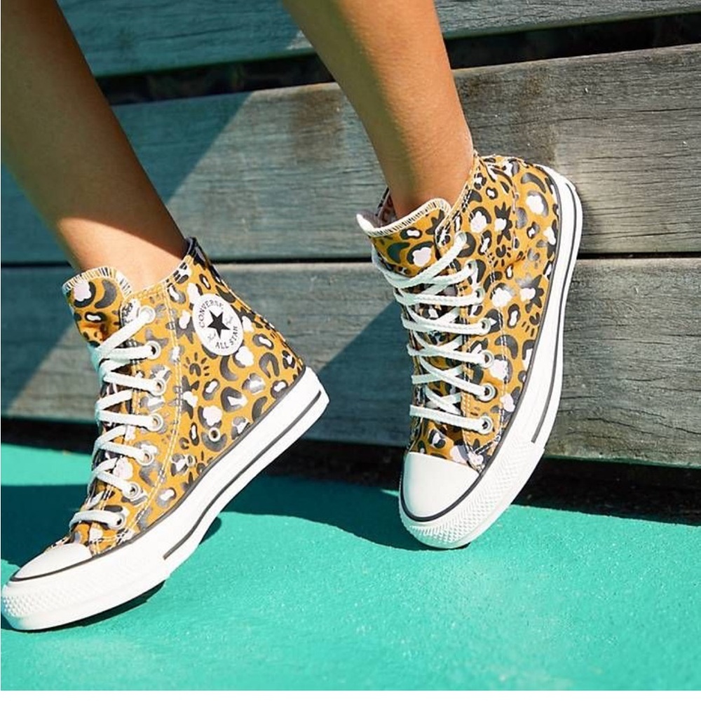Converse Chuck Taylor All-Star Mystic World high-top animal print tan pink sz 7 - Picture 17 of 17